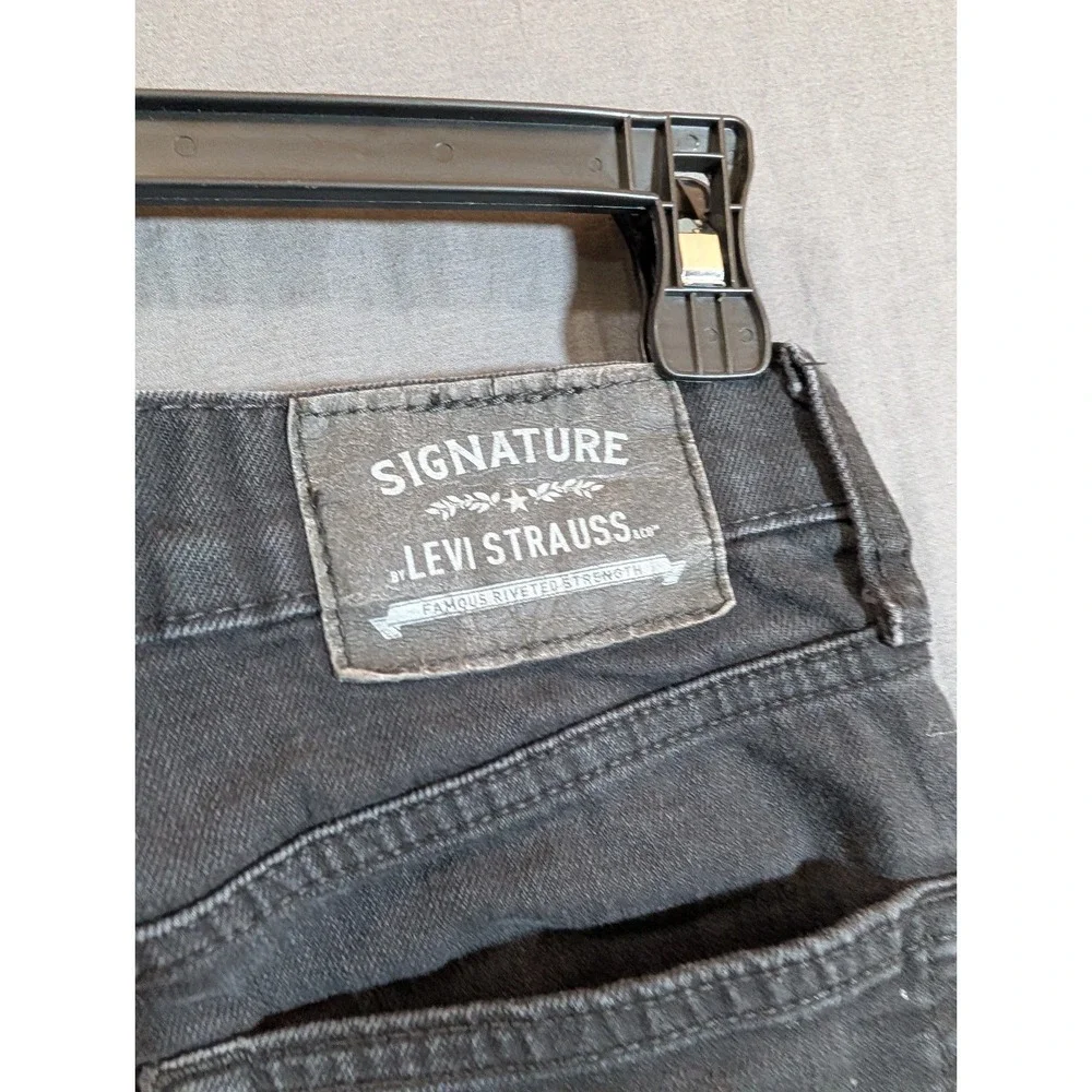 Levi Strauss Signature Jeans Men's12 Faded Black W29 L30‎ Skinny